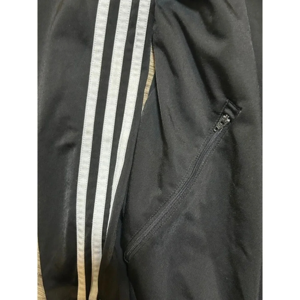 Adidas‎ Track Jacket Black White Stripes Full Zip Logo Athletic Unisex Size L